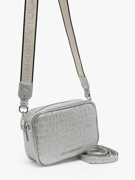 Cross Body Tas Logo Lola casademunt Zilver logo 66 ander zicht 2